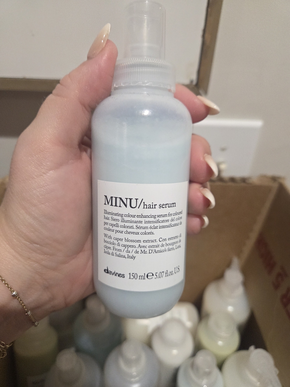 Davines MINU Hair Serum — Light Blue